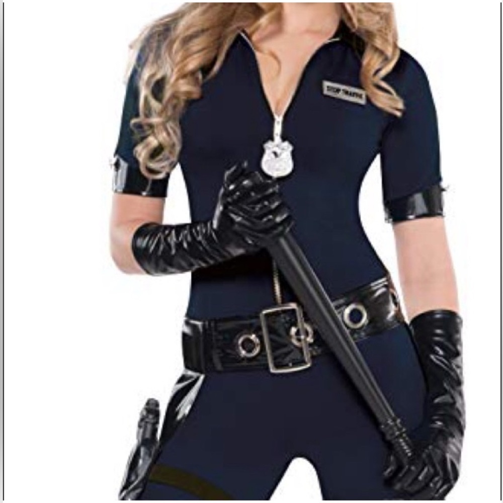 Stop Traffic Sexy Cop Police Officer Halloween Adult Costume Size L 10-12